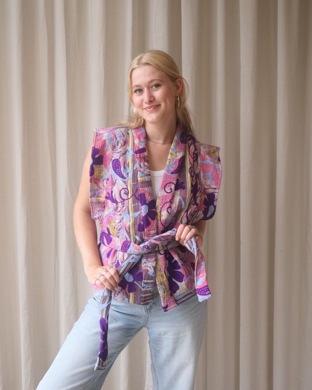 Suzani gilet kimono NO.21