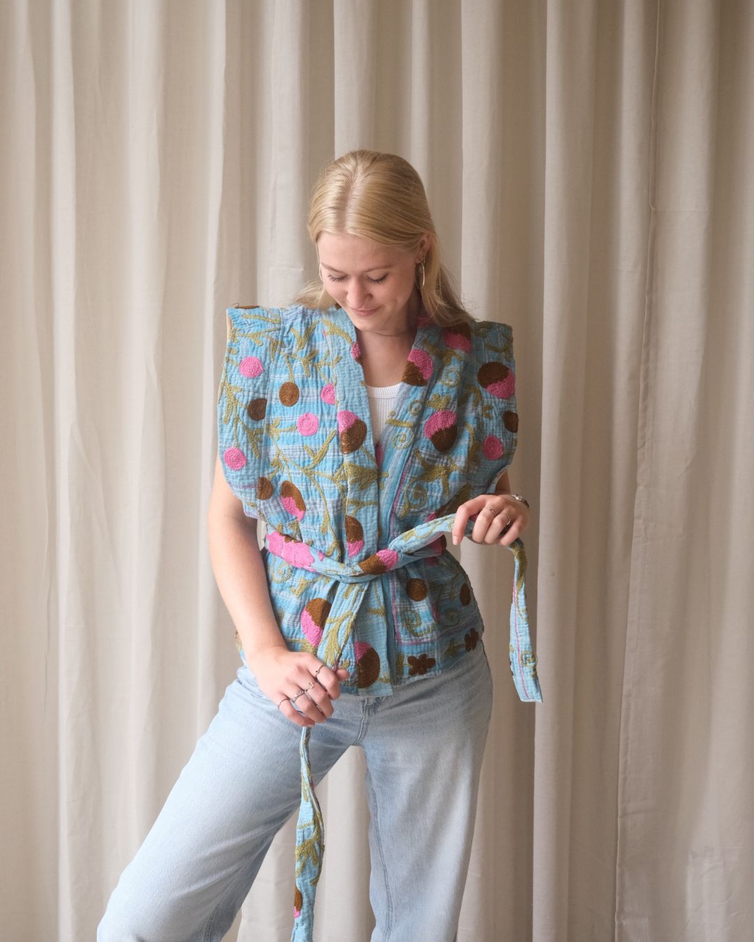 Suzani gilet kimono NO.29