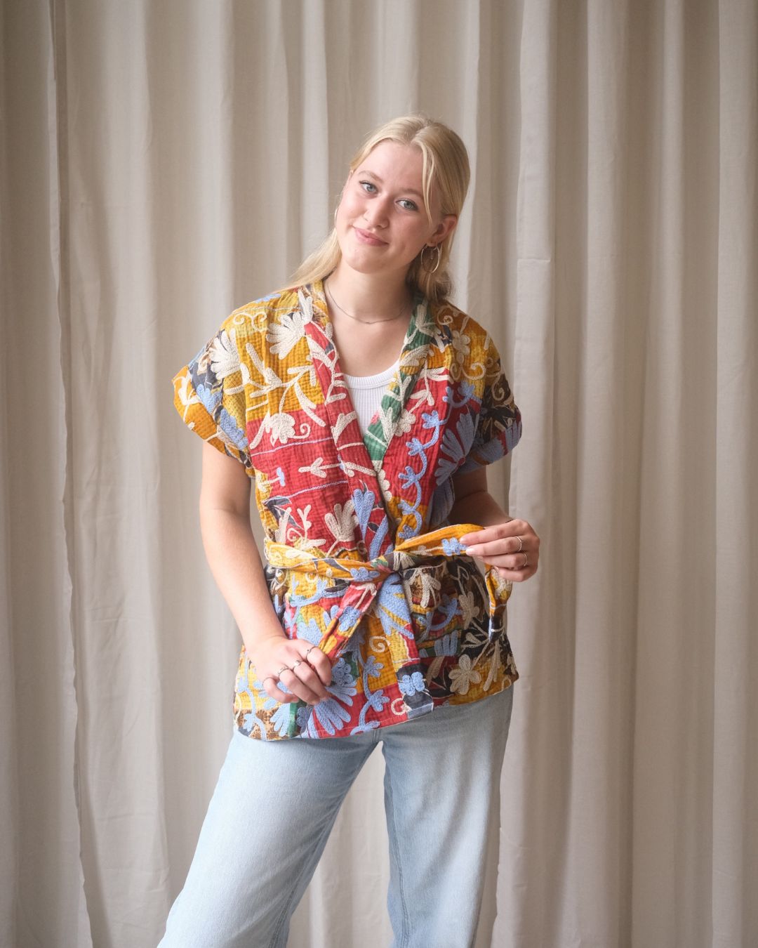 Suzani gilet kimono NO.11