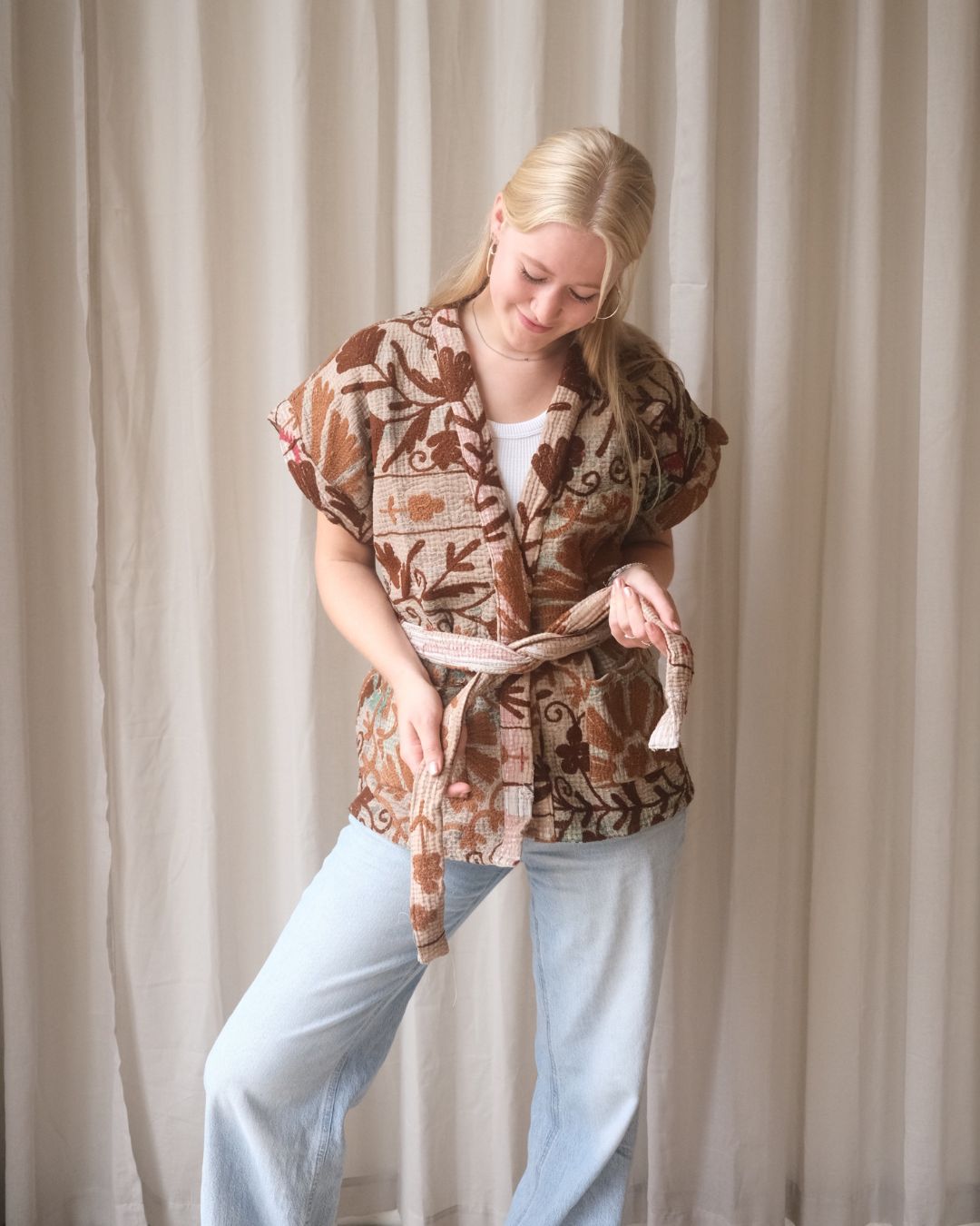 Suzani gilet kimono NO.7