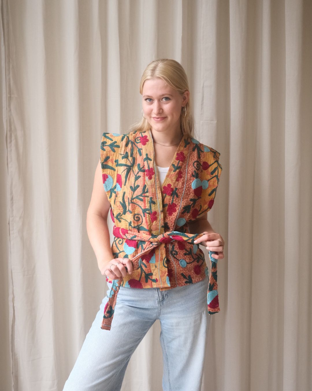 Suzani gilet kimono NO.19