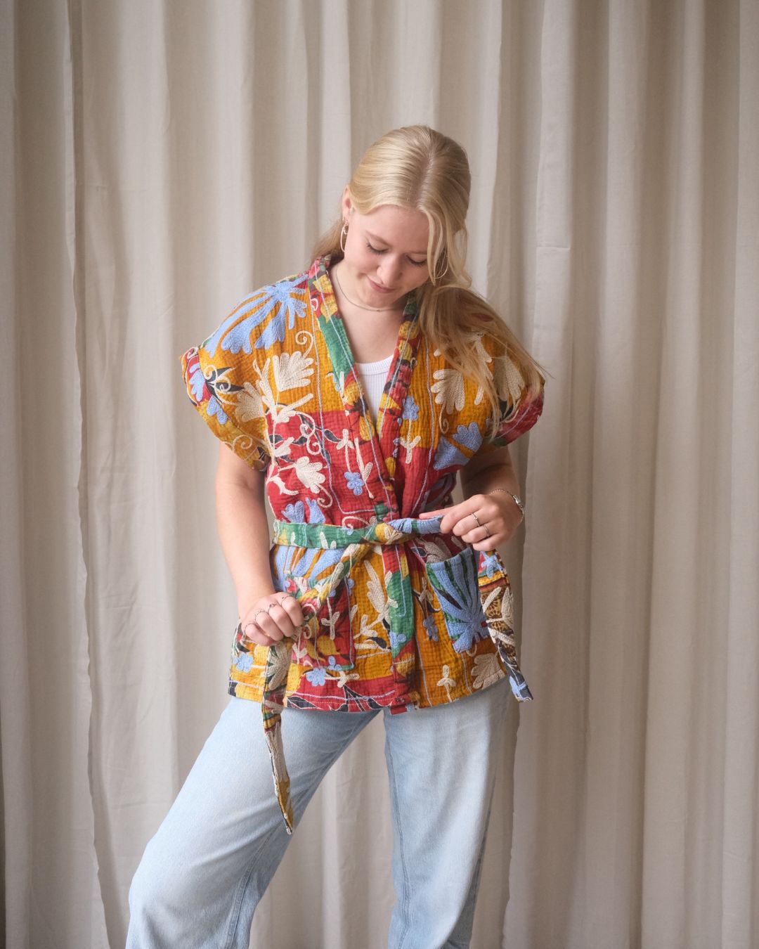 Suzani gilet kimono NO.10