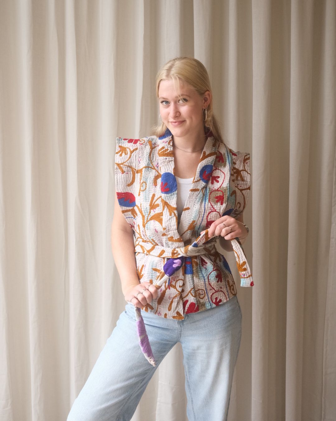 Suzani gilet kimono NO.25