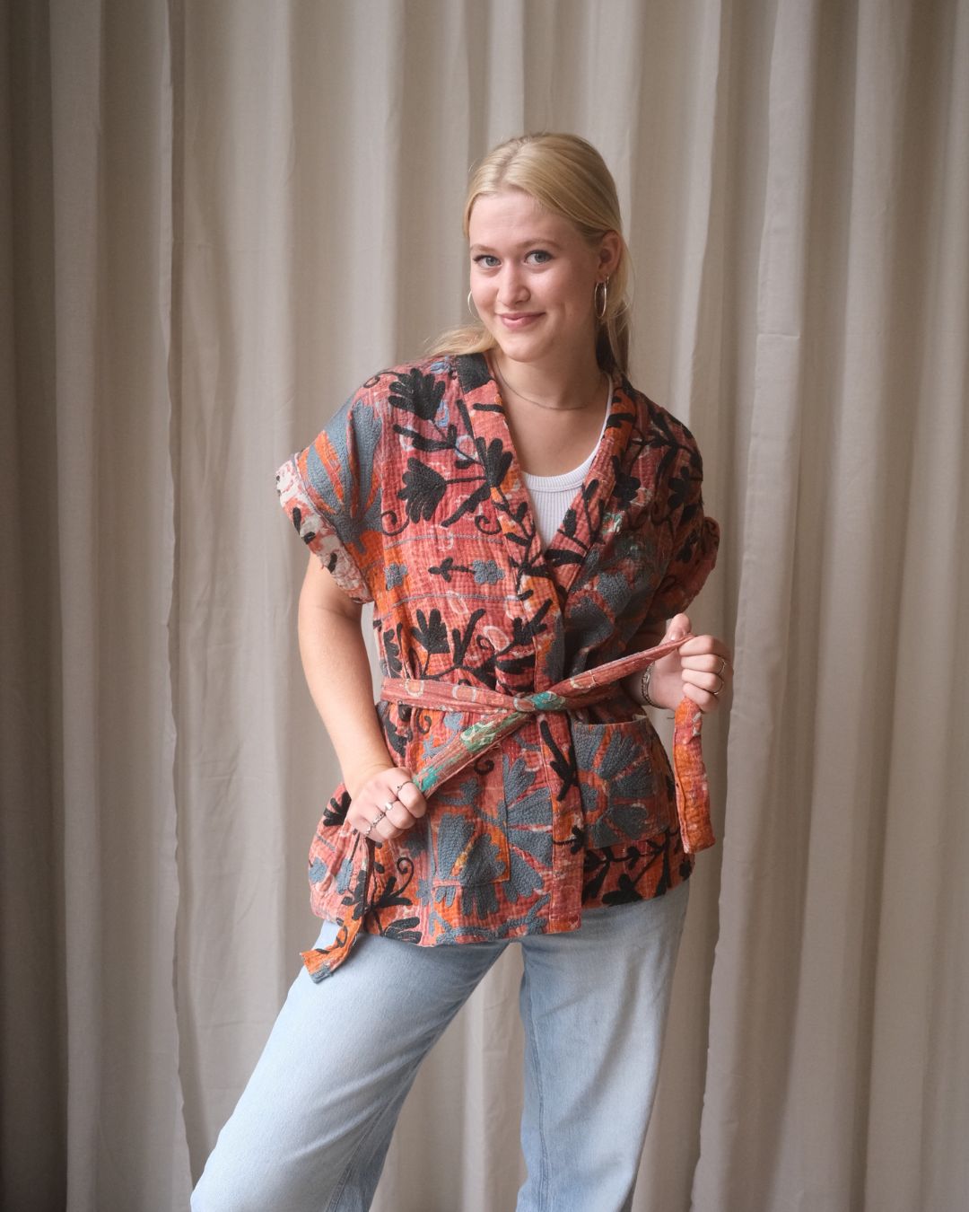 Suzani gilet kimono NO.9