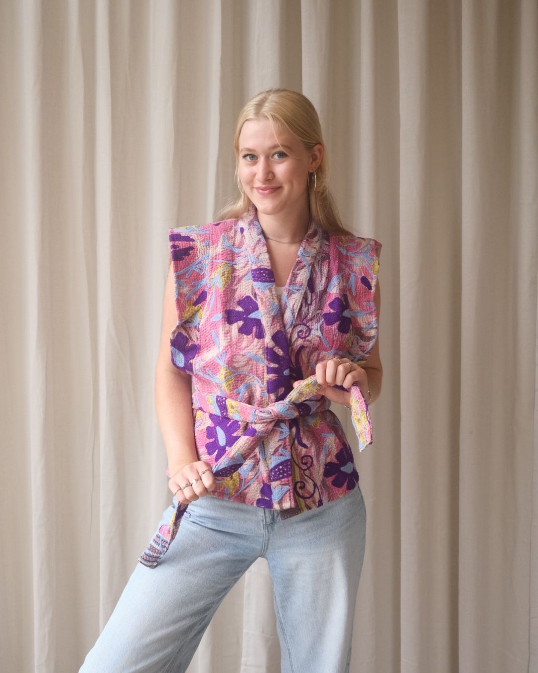 Suzani gilet kimono NO.22