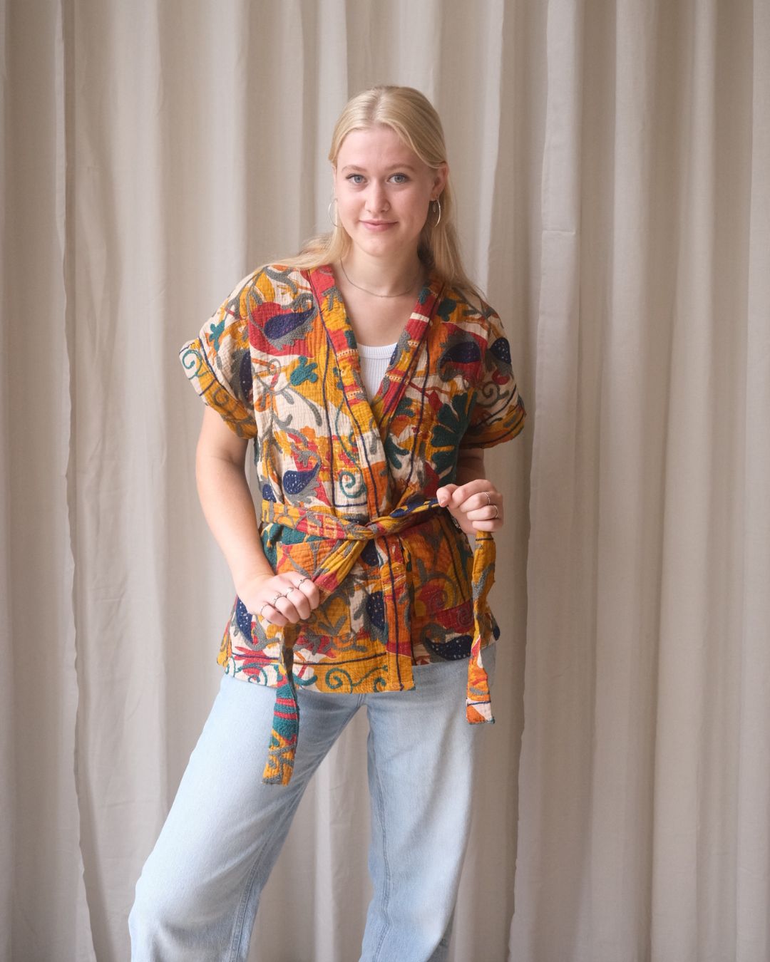 Suzani gilet kimono NO.8