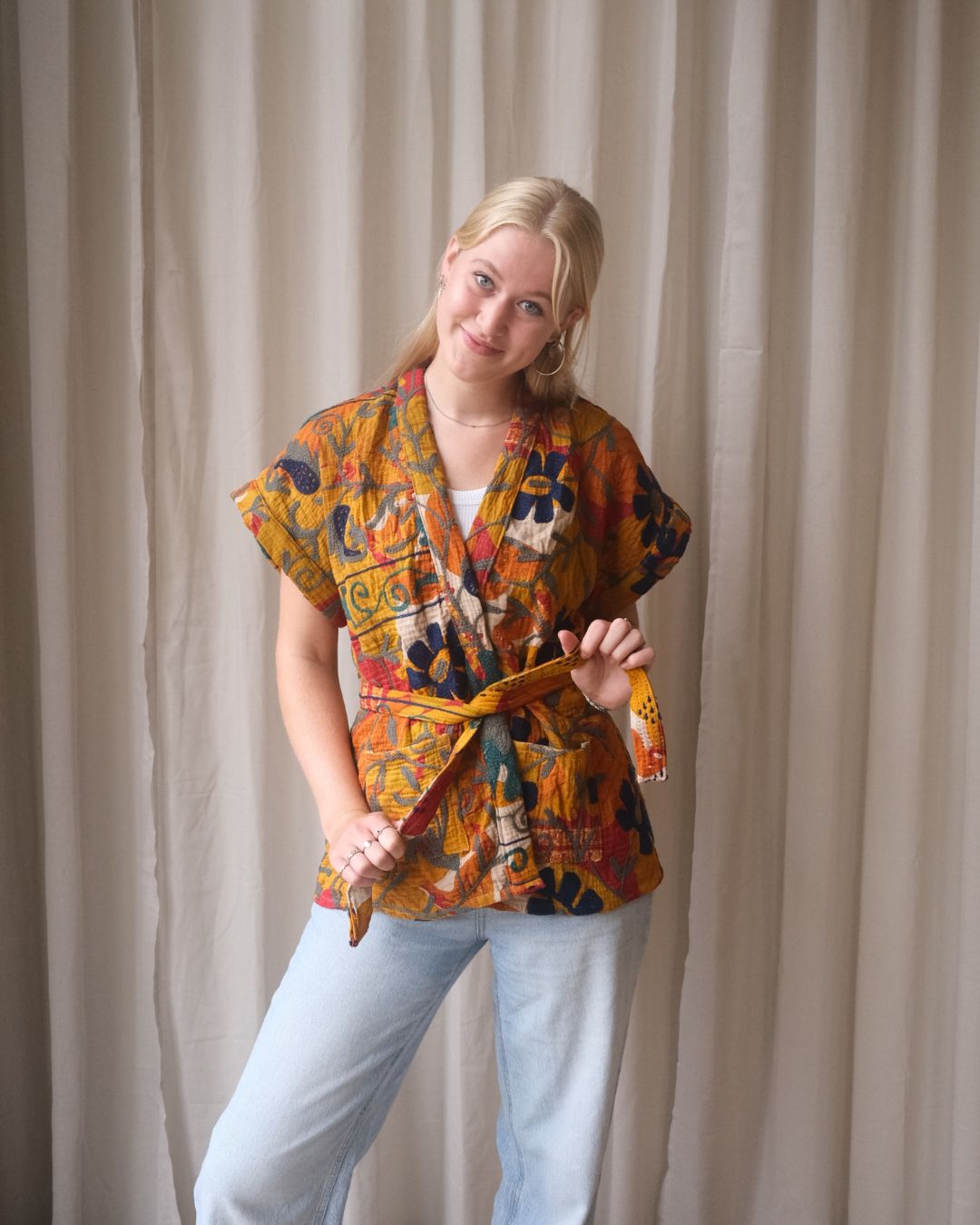 Suzani gilet kimono NO.12