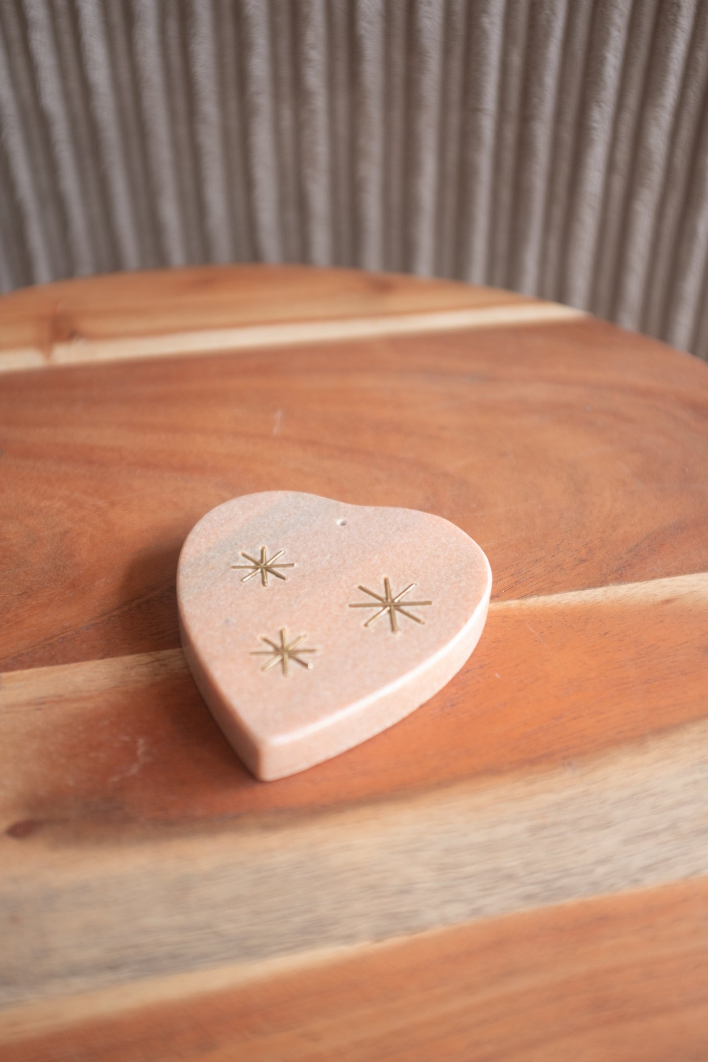 Wierookhouder Jaipuri Heart - roze gesneden marmer