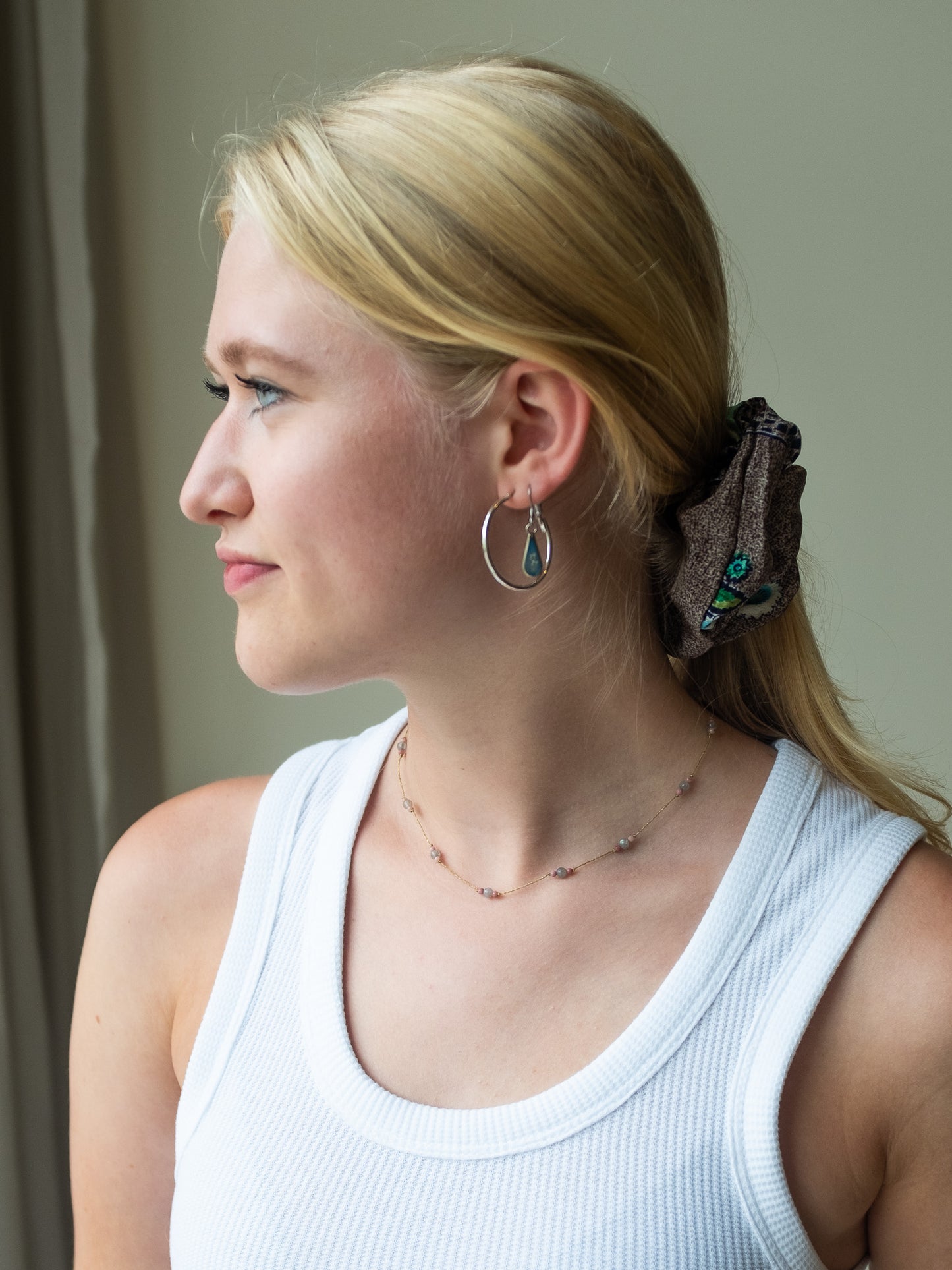 Reversible ketting | Labradoriet, Roze Jaspis
