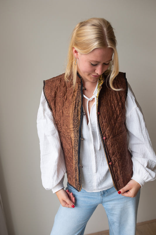 Silk gilet NO.10