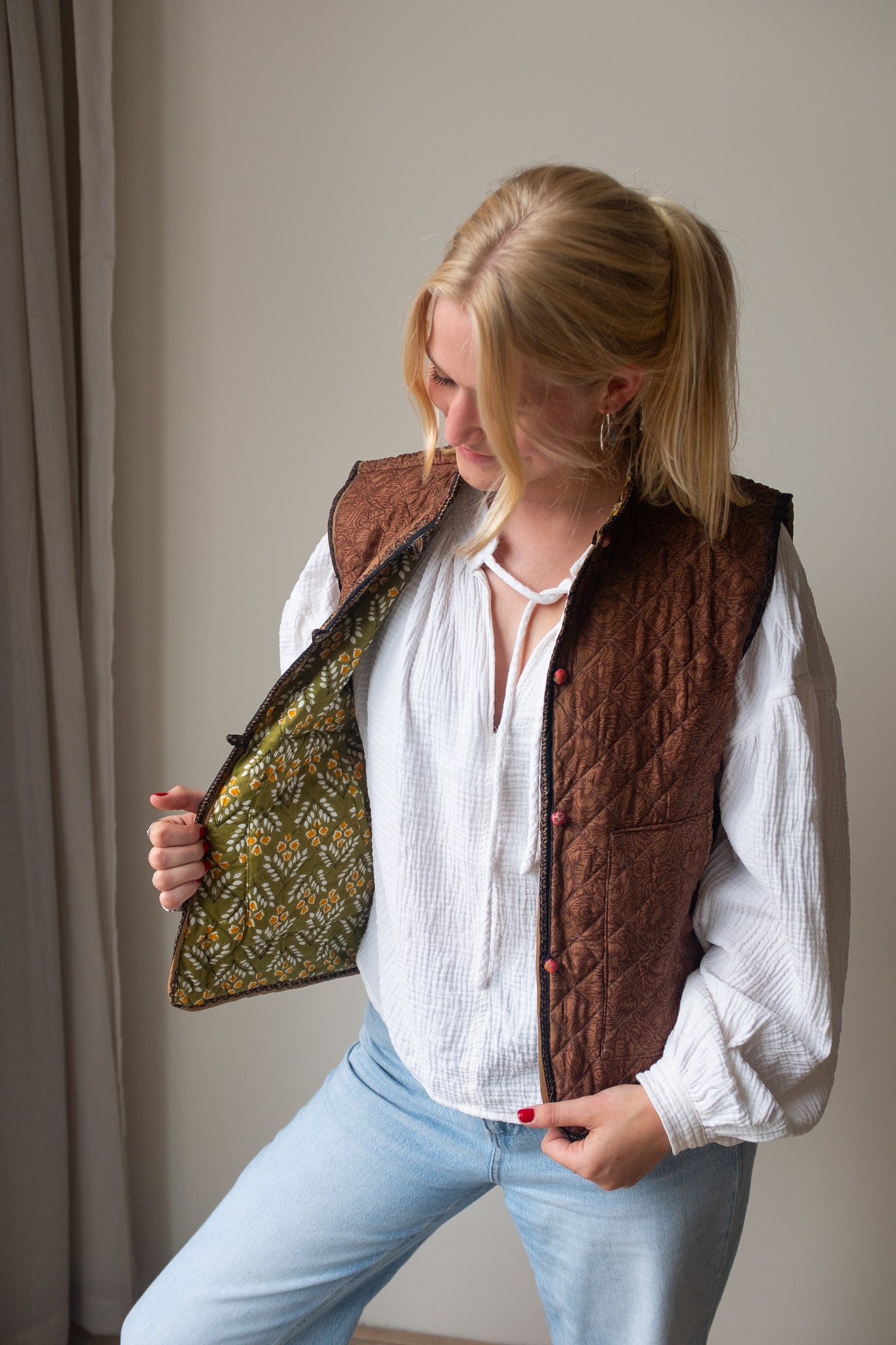 Silk gilet NO.10