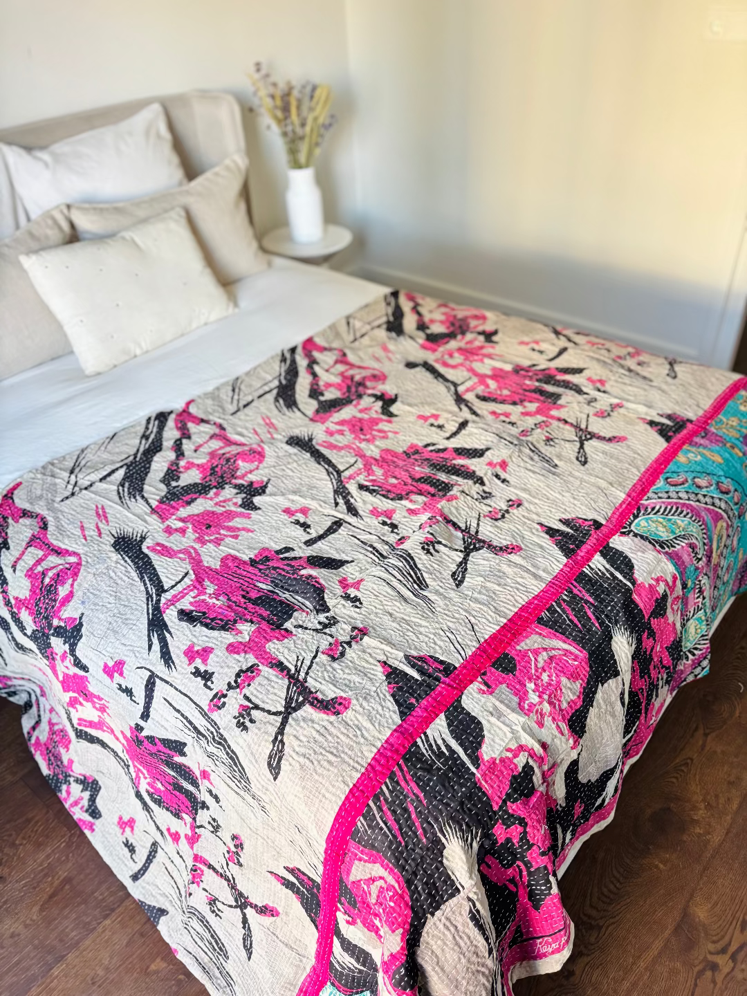 Reversible kantha deken NO.16