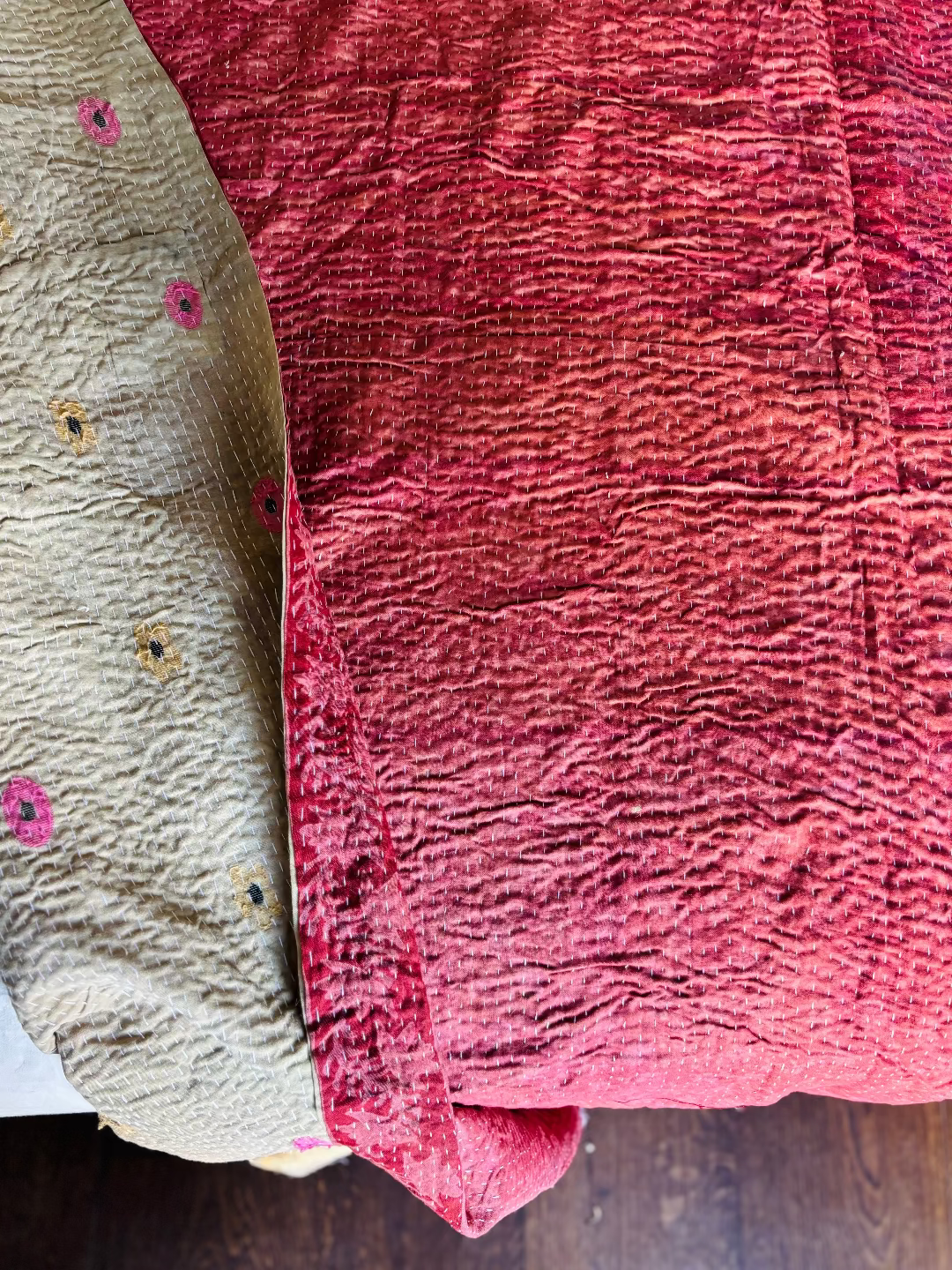 Reversible kantha deken NO.17