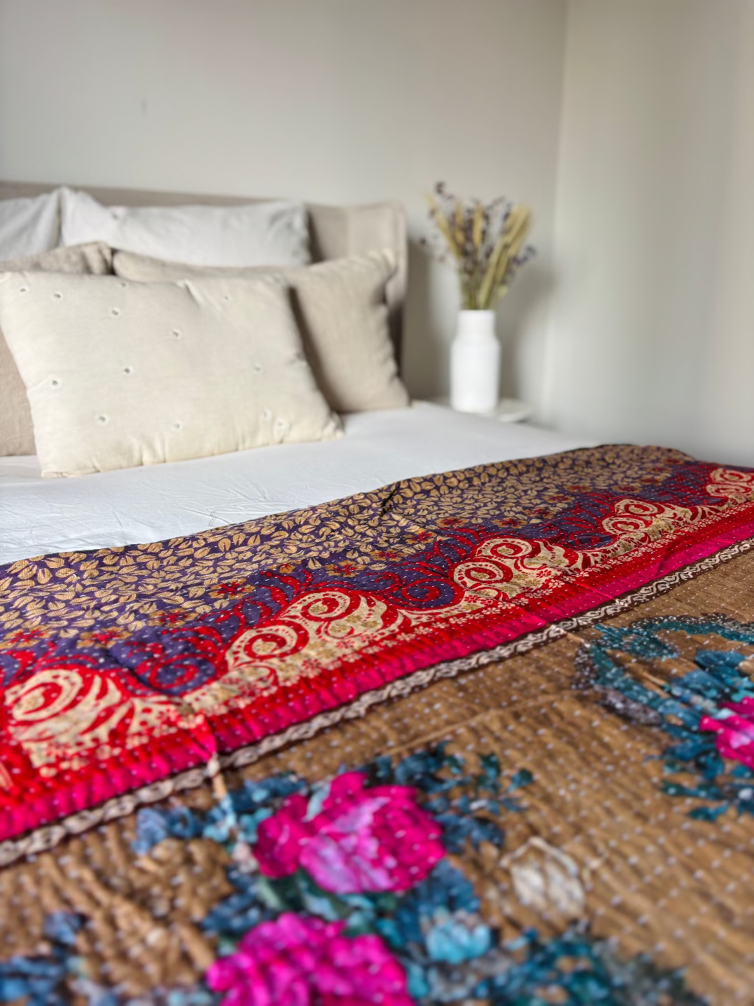 Reversible kantha deken NO.19