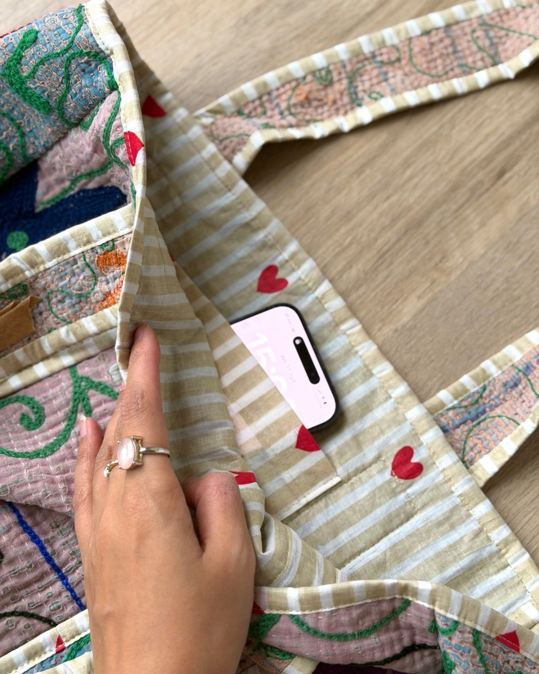 Suzani midi-bag NO.12